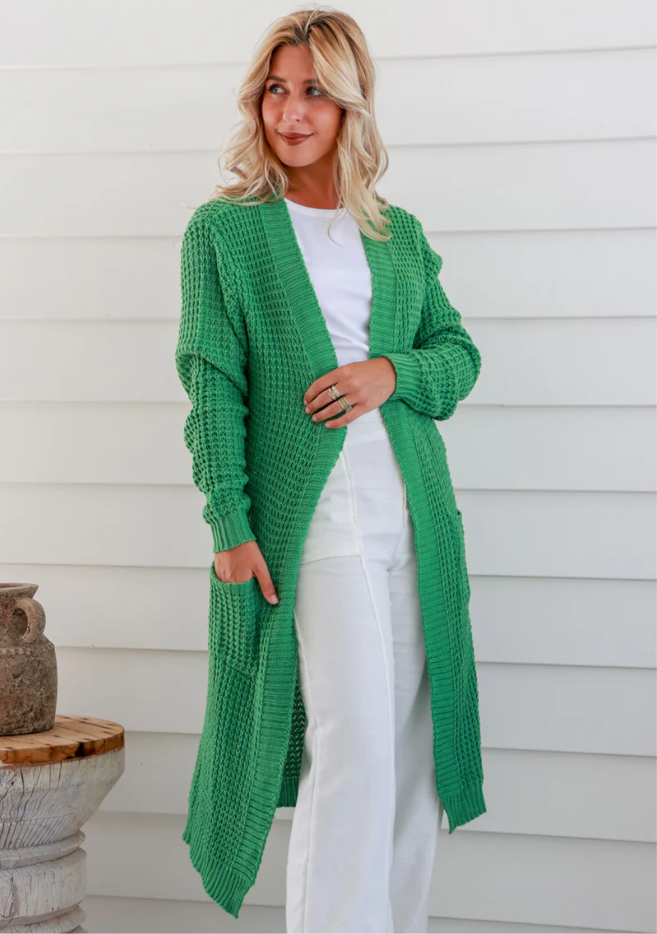 Long knit cardigan