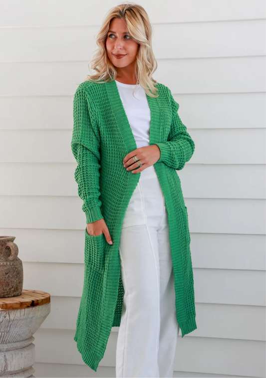 Long knit cardigan