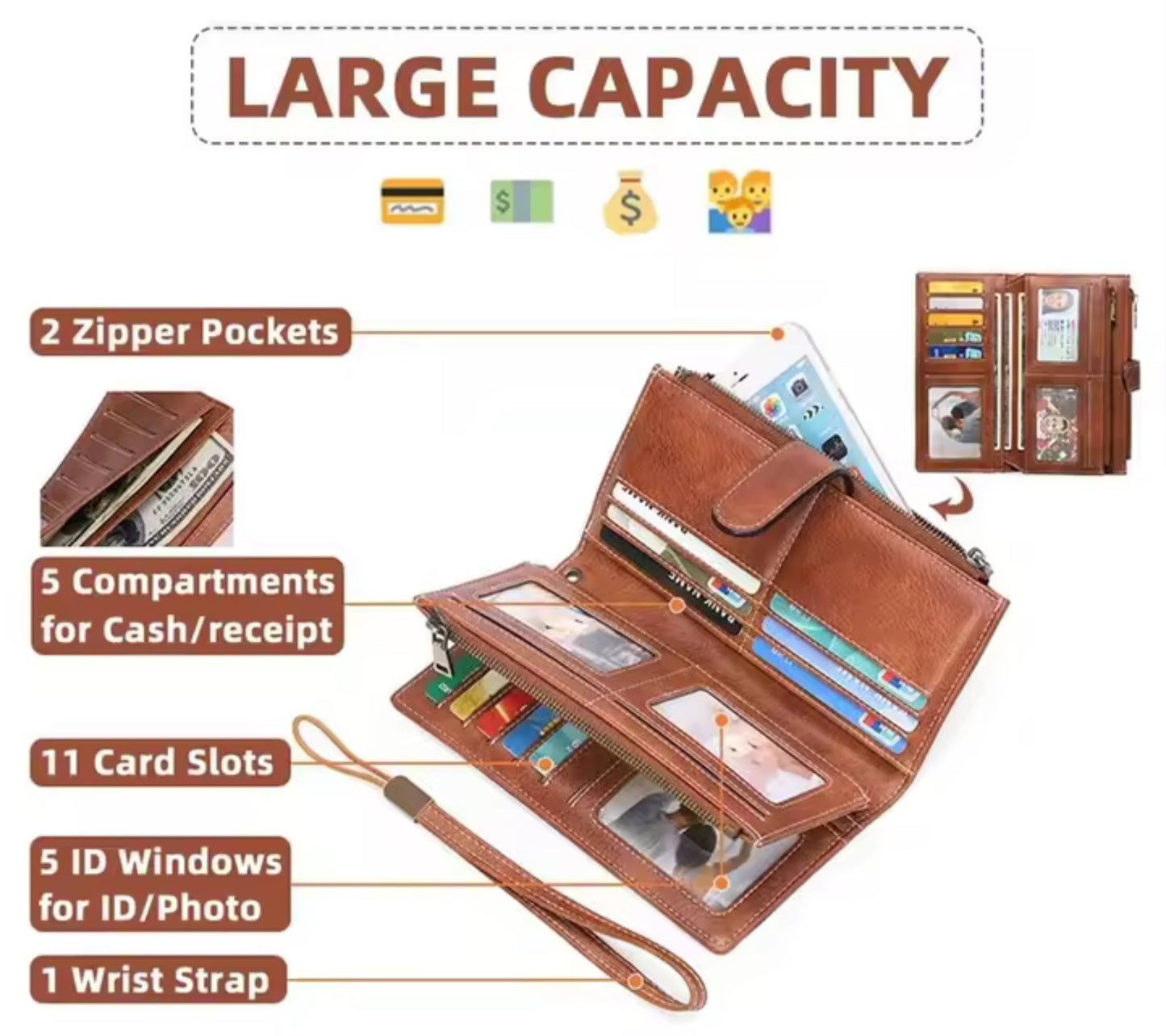 Multiple card women’s wallet