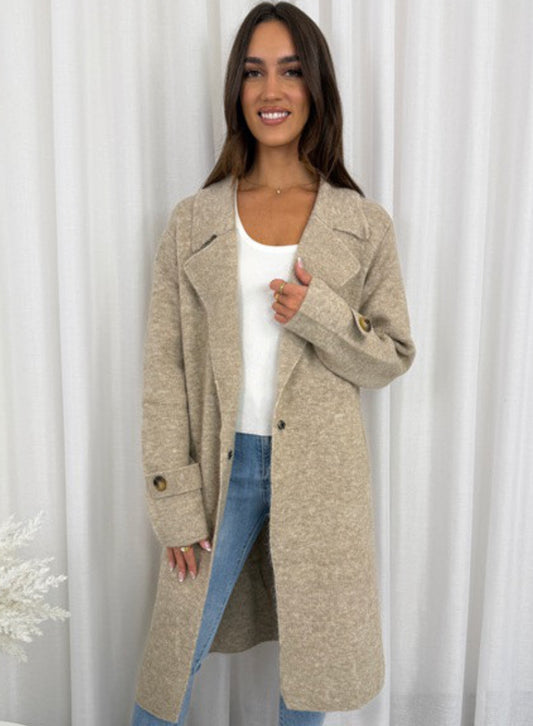 Long knit coat