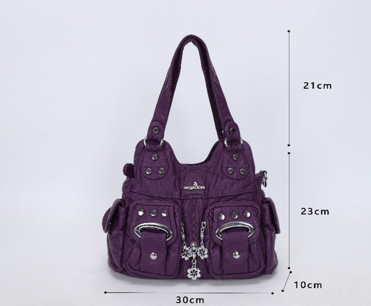 Small purple handbag